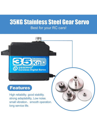 Servo Digital 35KG ANNIMOS 180 Impermeable Alta Velocidad