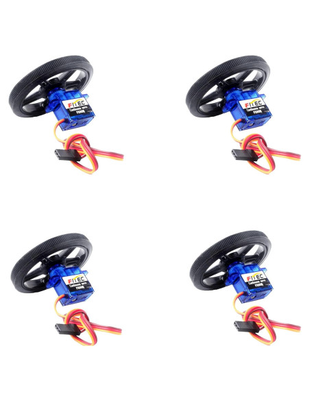 Servo Micro FS90RZ 360 Grados 9g con Ruedas para RC Servo Micro FS90RZ 360 Grados 9g con Ruedas para RC
