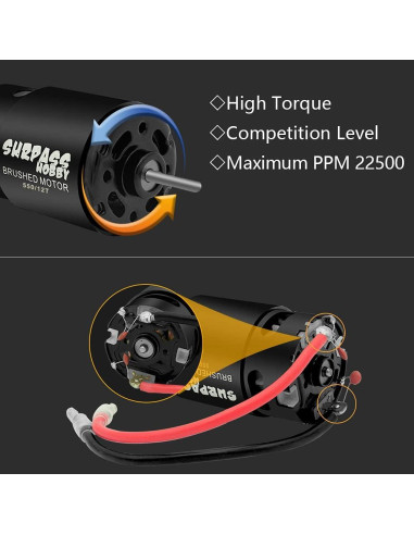 Motor RC 550 12T SURPASS HOBBY para Traxxas 1/10