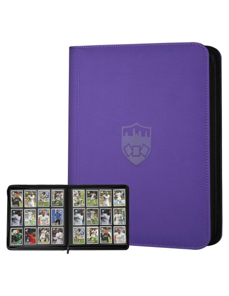 Carpeta de Tarjetas GERMUN 12 Bolsillos Púrpura para 720 Tarjetas Carpeta de Tarjetas GERMUN 12 Bolsillos Púrpura para 720 Tarjetas
