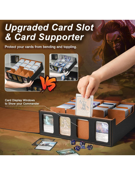 Caja de Cartas TiMOVO MTG para 3000 Cartas Dorada Caja de Cartas TiMOVO MTG para 3000 Cartas Dorada