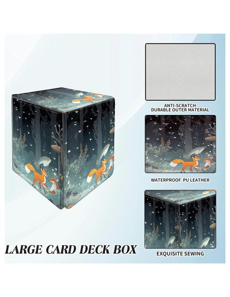 Caja de Cartas BFDHGQZC Hongos de Zorro con Imán 150+ cartas Caja de Cartas BFDHGQZC Hongos de Zorro con Imán 150+ cartas