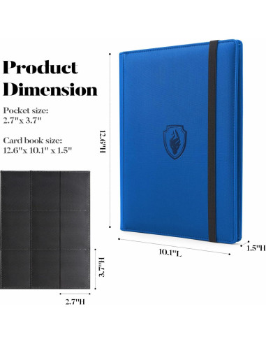 Carpeta de Tarjetas Fabmaker 360 Bolsillos Azul Real