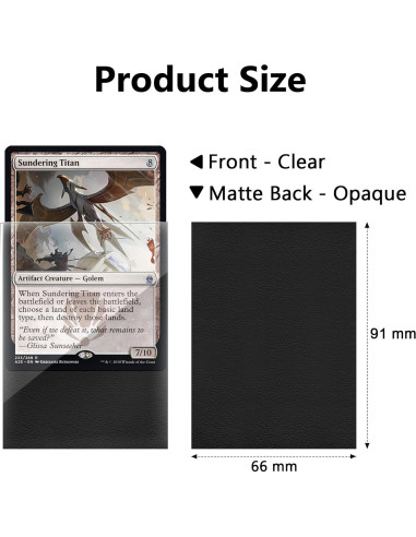 120 Fundas para Cartas Fabmaker 66x91mm Mate