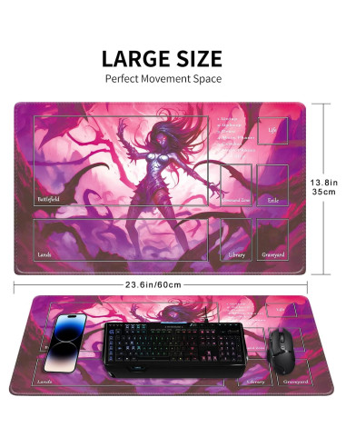 Tapete de Juego MTG 61x36 cm Batgirl con Zonas y Bolsa