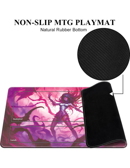 Tapete de Juego MTG 61x36 cm Batgirl con Zonas y Bolsa Tapete de Juego MTG 61x36 cm Batgirl con Zonas y Bolsa