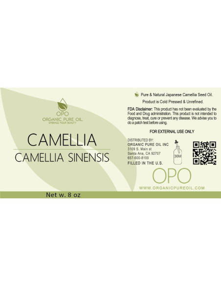 Aceite de Semilla de Camelia Orgánico Puro 226.8 ml - Hidratante Aceite de Semilla de Camelia Orgánico Puro 226.8 ml - Hidratante