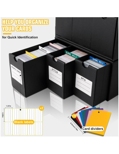Caja de Almacenamiento de Cartas QLOUNI 12 Cajas 600 CT
