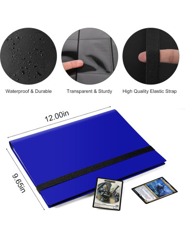Álbum TiopLior 360 Bolsillos para Tarjetas de Comercio Azul