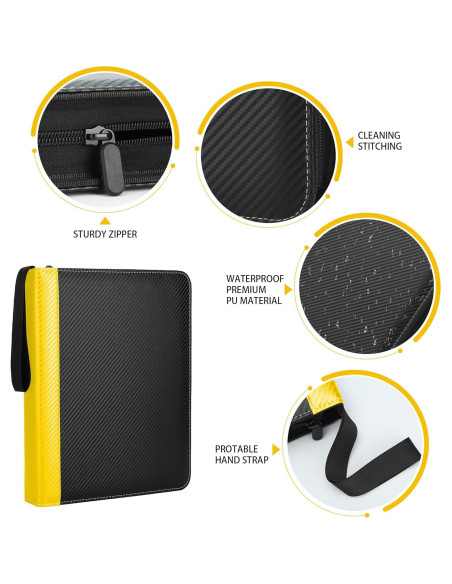 Carpeta de Tarjetas TCGUARD 900 Bolsillos Amarilla Carpeta de Tarjetas TCGUARD 900 Bolsillos Amarilla