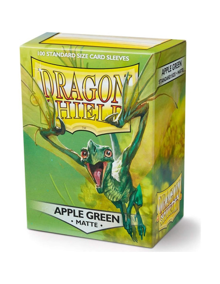 Fundas Mate Dragon Shield 100 CT para Cartas TCG Verde Manzana Fundas Mate Dragon Shield 100 CT para Cartas TCG Verde Manzana