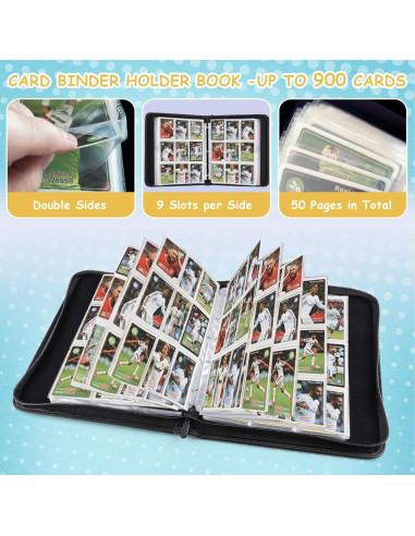 Carpeta de Tarjetas Foalgo 9 Bolsillos 720 Tarjetas Verde