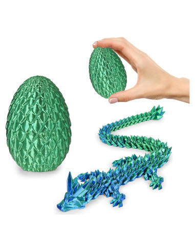 Huevos de Dragón 3D Cinderwing Verde Navidad 9.91 cm