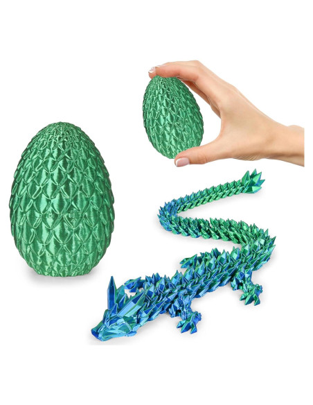 Huevos de Dragón 3D Cinderwing Verde Navidad 9.91 cm Huevos de Dragón 3D Cinderwing Verde Navidad 9.91 cm