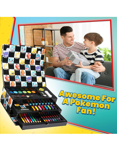 Kit de Dibujo y Pintura Pokemon para Niños - 1 Cuenta