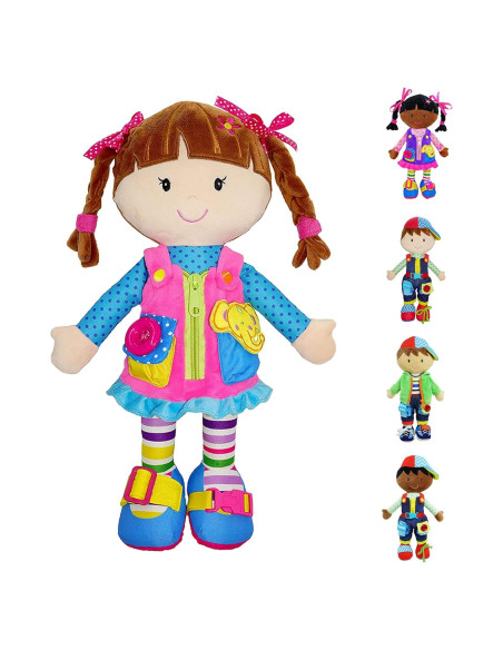 Muñeca de Peluche Educativa June Garden Belle 40 cm Muñeca de Peluche Educativa June Garden Belle 40 cm