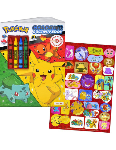 Conjunto de Stickers y Libro para Colorear Pokemon - Bendon