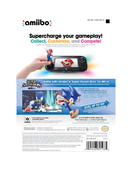 Amiibo Sonic - Nintendo - Super Smash Bros - Interactivo Amiibo Sonic - Nintendo - Super Smash Bros - Interactivo