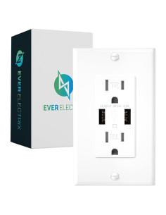 Toma de Corriente USB 4.8A EverElectrix Blanca 15A