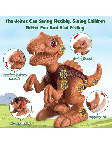 Juguete de Dinosaurio Desarmable Laradola para Niños 3-8 Años
