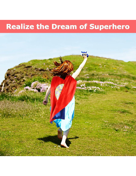 Capa de Superhéroe Satinada para Niños 4-12 Años Capa de Superhéroe Satinada para Niños 4-12 Años