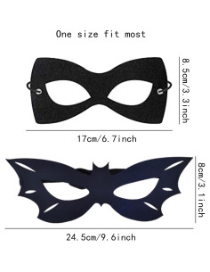 Máscaras de Murciélago y Superhéroe Halloween 2 PCS 2