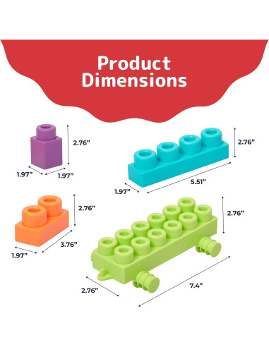Bloques de Construcción Suaves Prextex 62 Piezas Vehículos