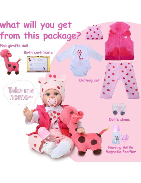 Muñeca Reborn Lucy 55 cm Vinilo Realista con Accesorios Muñeca Reborn Lucy 55 cm Vinilo Realista con Accesorios