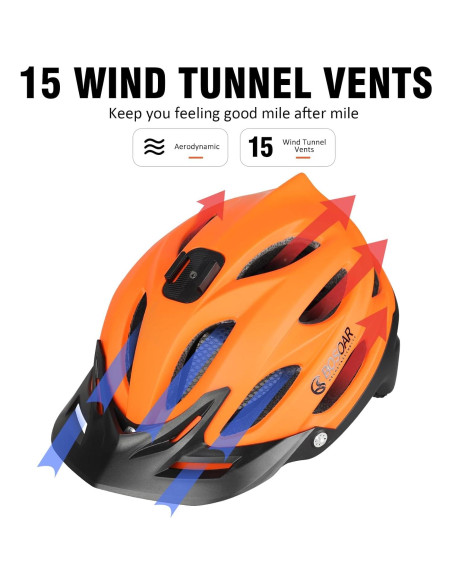 Casco de Bicicleta Bosoar GH-17 Naranja Ajustable 55-61 cm Casco de Bicicleta Bosoar GH-17 Naranja Ajustable 55-61 cm