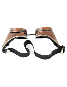 Gafas Steampunk de Cuero Genuino para Cosplay y Festivales
