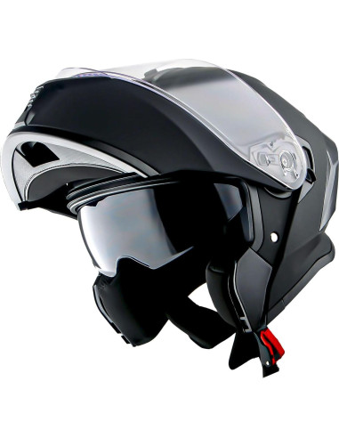 Casco Modular 1Storm LED-X90 Negro Mate XL Doble Visera