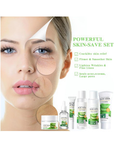 Set de Cuidado de Piel Aloe Vera Newvenper 6 Piezas Hidratante 2