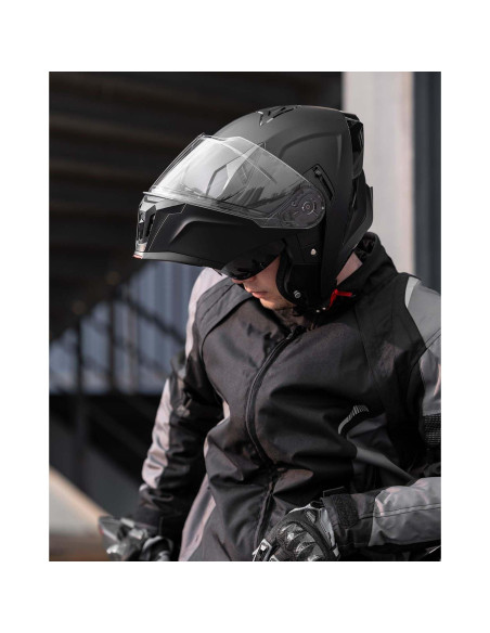 Casco Modular Abatible Auboa 928 Doble Visor Negro L Casco Modular Abatible Auboa 928 Doble Visor Negro L