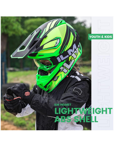 Casco ILM H613 para Niños Motocross + Guantes y Gafas