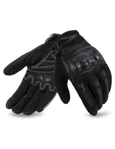 Guantes de Moto IRON JIA'S para Hombre y Mujer - Talla Grande, Negro