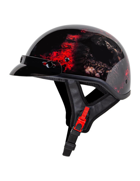 Casco Cartman CM-808G02M Mediano Calavera Roja DOT Casco Cartman CM-808G02M Mediano Calavera Roja DOT