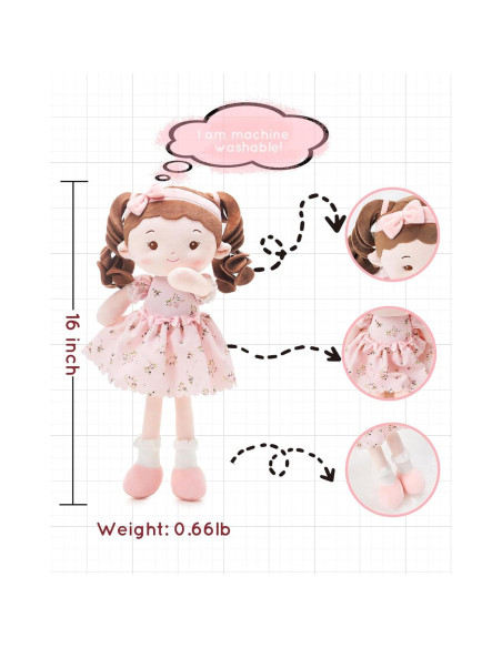 Muñeca de trapo personalizada Leya 40 cm - Princesa Brisa Muñeca de trapo personalizada Leya 40 cm - Princesa Brisa