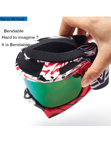 Gafas de Motocross June Sports KG003-QL036 UV400 Anti-Rasguños