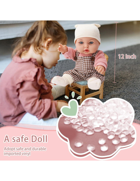 Muñeca de Bebé TUSALMO 30 cm con Accesorios para Niños Muñeca de Bebé TUSALMO 30 cm con Accesorios para Niños