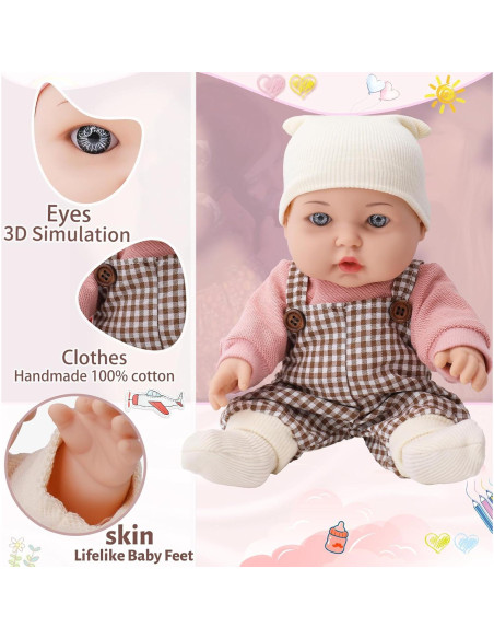 Muñeca de Bebé TUSALMO 30 cm con Accesorios para Niños Muñeca de Bebé TUSALMO 30 cm con Accesorios para Niños