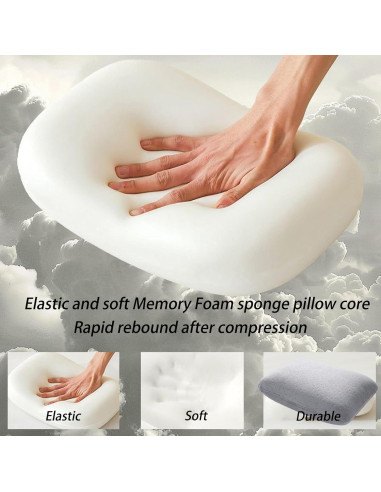 Almohada de Viaje Nimorio Espuma de Memoria Verde 33.9x20.9cm
