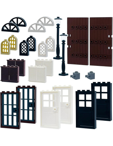 Kit de Accesorios para Ladrillos de Construcción - 52 Piezas
