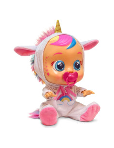 Muñeca Cry Babies Dreamy Unicornio 30 cm con Pijamas Brillantes