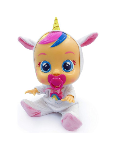 Muñeca Cry Babies Dreamy Unicornio 30 cm con Pijamas Brillantes