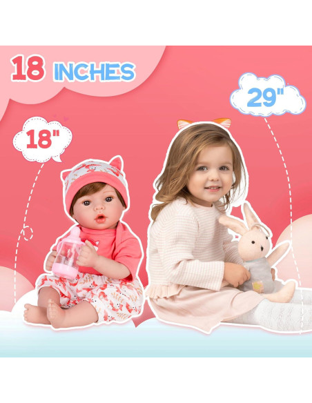 Muñeca Reborn Aori Niña Realista 45.72 cm con Cuna y Accesorios Muñeca Reborn Aori Niña Realista 45.72 cm con Cuna y Accesorios