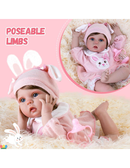 Muñeca Reborn Aori 55 cm Bebé Realista con Accesorios Muñeca Reborn Aori 55 cm Bebé Realista con Accesorios