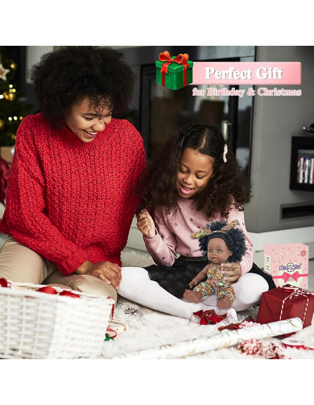 Muñeca Bebé Negra Nice2you 25 cm Realista para Niñas Muñeca Bebé Negra Nice2you 25 cm Realista para Niñas