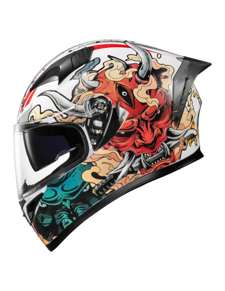 Casco de Moto Integral Spirit Samurai Blanco X-Large Casco de Moto Integral Spirit Samurai Blanco X-Large
