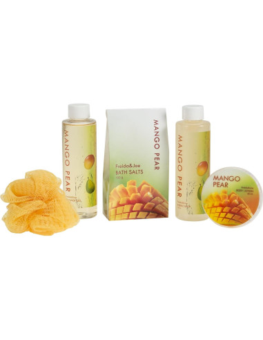 Conjunto de Spa Freida y Joe Mango Pera - Baño y Cuerpo 5 Piezas