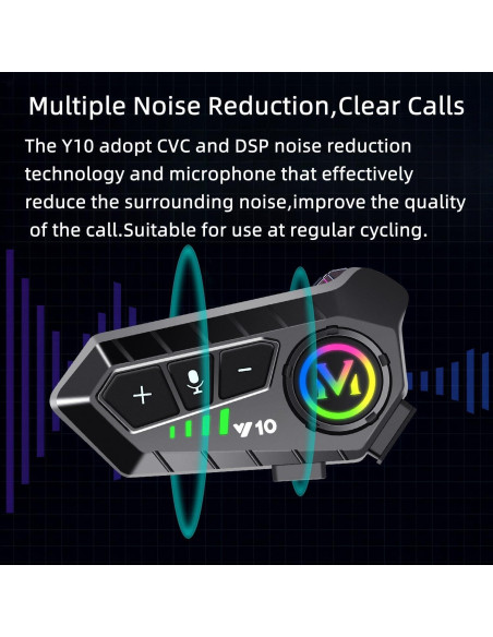 Auricular Bluetooth ELIKIDSTO Y10 para Casco Motocicleta Auricular Bluetooth ELIKIDSTO Y10 para Casco Motocicleta